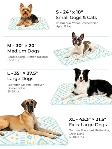 Dog Cooling Mat for Small Dogs & Cats, Soft Breathable Cooling Pad for Dog Bed, 23"x18" Self Cooling Crate Mat for Dogs, N...