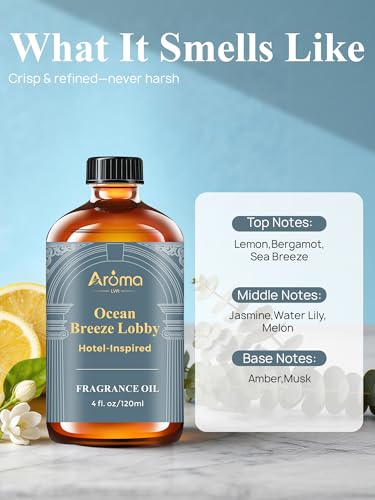 Ocean Breeze Lobby — a Hotel-Inspired Fragrance Oil that Feels Like a Coastal Resort Lobby, Hotel Diffuser Oil for Home Fr...