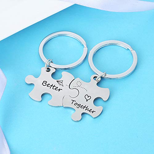 Nimteve Gifts for Couples Boyfriend Girlfriend Couples Keychains for Husband Wife Valentine's Day Gift