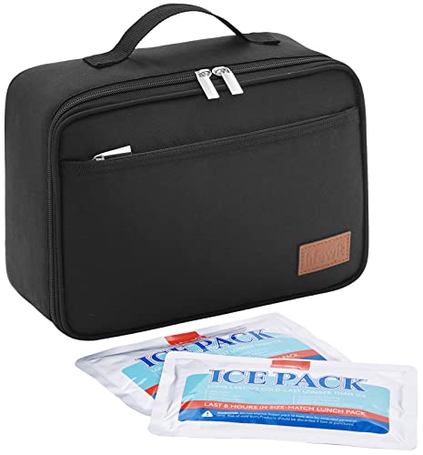 Lifewit Freezable Lunch Box, Insulated Reusable Lunch Bag with 2 Ice Packs, Mini Cooler Snack Bag for Bento Box for Salad,...