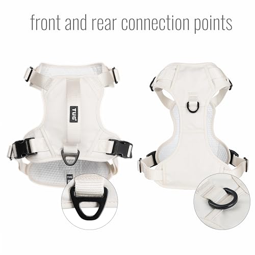 TUG Dog Harness with 2 Leash Connection Points | Adjustable, Padded, Lightweight | Handle on Back | No-Pull Front Clip (Sm...