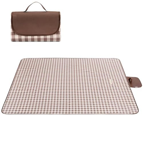 Wind Tour Waterproof Picnic Blanket with Carry Strap - Foldable Sandproof Outdoor Mat for Camping, Beach, Park - 59" x 7...