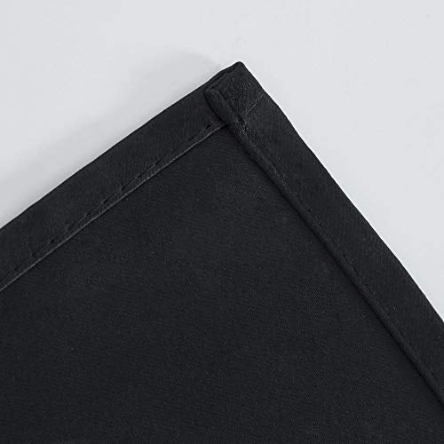 LEMOMO Blackout Curtains 52 x 84 inches Long Black Curtains Set of 2 Panels Thermal Insulated Room Darkening Curtains for ...