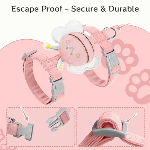 Cat Harness and Leash Set - Escape Proof Adjustable Soft Vest for Cats, Breathable Comfortable Kitten Harness for Outdoor ...