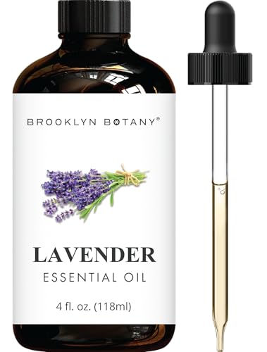 Brooklyn Botany Lavender Essential Oil - Huge 4 Fl Oz - 100% Pure and Natural - Premium Grade with Dropper - for Aromather...