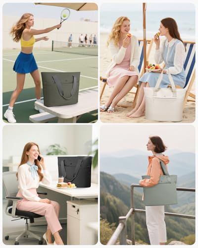 GLORIEROO 2-in-1 Cooler Bags Insulated for Women, Insulated Tote with 15.6‘’Laptop Compartmen for Work, Nurse, Outdoor