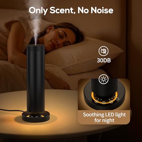 Waterless Diffuser with 108ML Essential Oils, Covers 1500 Sq Ft, Diffusers for Home Hotel, Adjustable Mist & Timer, Scent ...