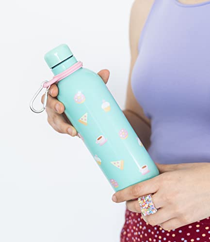 Official Pusheen-Sports Bottle-500ml / 17OZ, Stainless Steel, Vacuum Insulated , Double Wall Reusable Water Bottle With Ca...