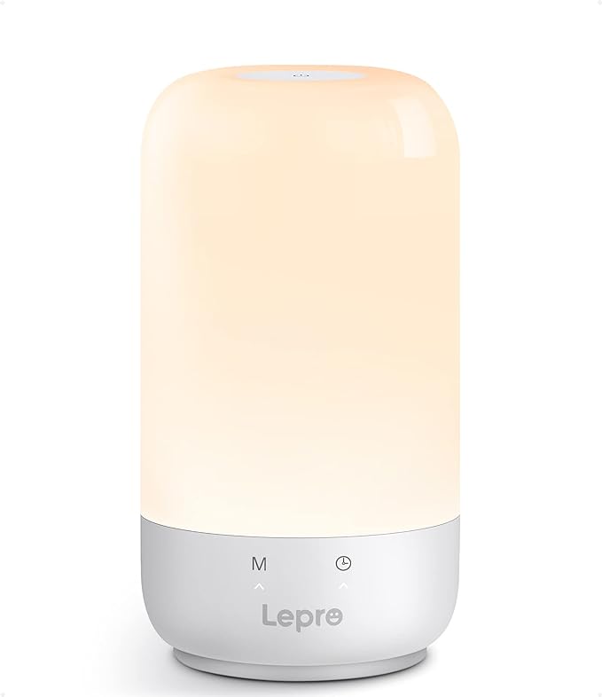 Lepro Table Lamp, Color Changing LED Touch Lamp for Bedroom, RGB and Tunable White 2700K-5700K, 350lm, Dimmable Bedside Nu...