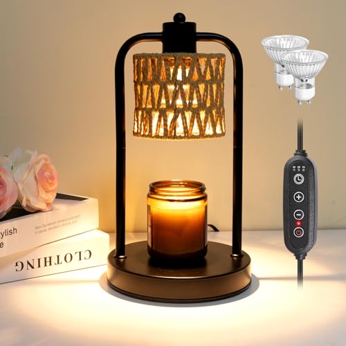 Candle Warmer Lamp with Timer Light: Electric Wax Melt Warming Dimmable for Yankee Candles Large - Birthday Christmas Gift...
