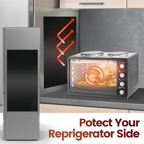 Heat Shield Automotive Aluminum Reflects 95% of Radiant Heat, 12" x 24" Stove Heat Shield to Protect Refrigerator, Heat Sh...