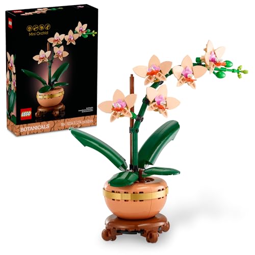 LEGO Botanicals Mini Orchid Building Set - Artificial, Fake Orchid for Home Decor, Adults Ages 18+ - Gift for Mothers Day...