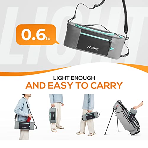TOURIT Cooler Bag - 6-Can Insulated Sleeve, Small Soft Golf Accessories for Men, Fits Discreetly in Golf Bag