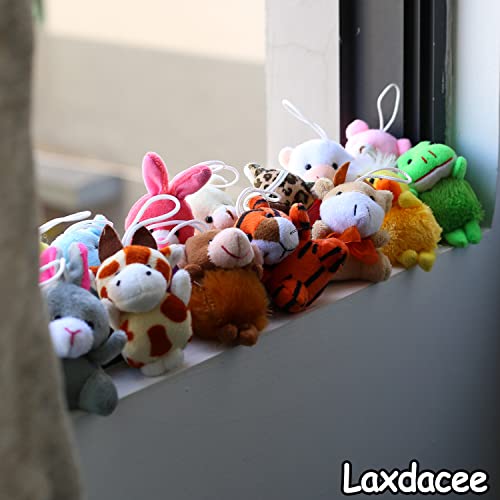 32 Piece Mini Plush Animal Toy Set, Cute Small Animals Plush Keychain Decoration for Themed Parties, Kindergarten Gift, Te...