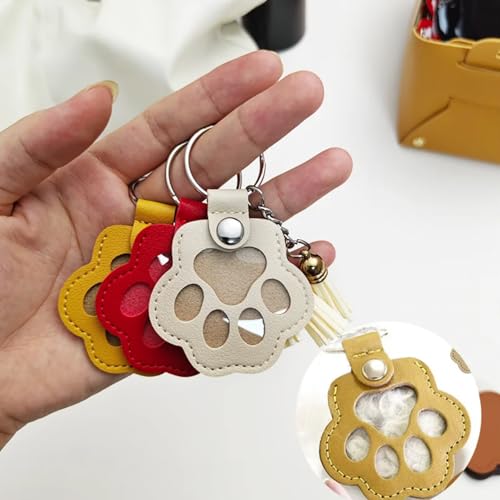 Aypvora Cat Dog Hair Storage Keychain, Cat & Dog Lovers Gifts, Pet Hair Keychain, Fur Keepsake Keyring - Pet Memorial Gifts