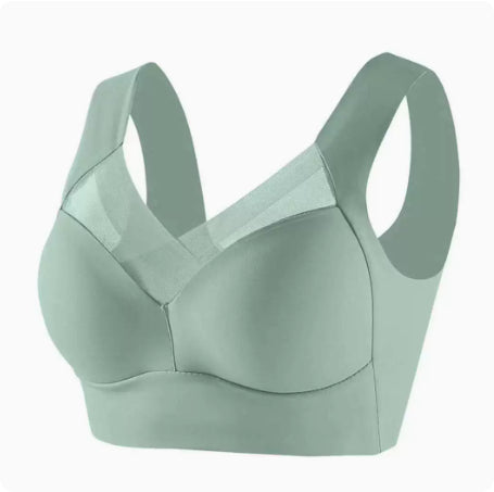 Plus Size Underwear Wireless Beauty Back Underwear Thin Push-up Adjustable Seamless Ice Silk Fixed Cup Bra Cross-border