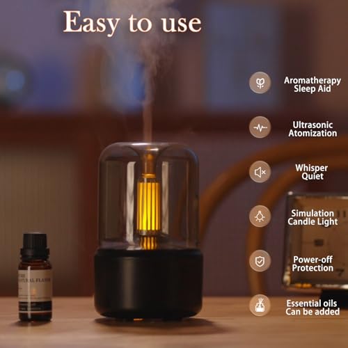 LONCIN Essential Oil Diffuser, 150ml Aromatherapy Diffuser with Auto Shut-Off, Scent Diffusers for Essential Oils, Cool Mi...