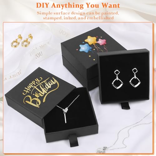Mirgrmle Jewelry Box, 5Pcs Jewelry Boxes for Women 3.5×3.5x1 Inch Jewelry Gift Box, Cardboard Jewelry Gift Necklace Ring E...