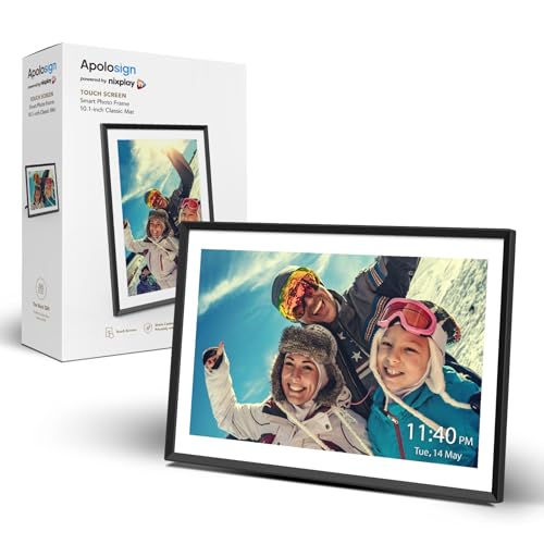 Digital Picture Frame Powered by Nixplay 10.1", Share Photos/Videos via Nixplay App or Email, WiFi Digital Photo Frame wit...
