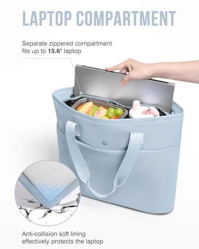GLORIEROO 2-in-1 Cooler Bags Insulated for Women, Insulated Tote with 15.6‘’Laptop Compartmen for Work, Nurse, Outdoor
