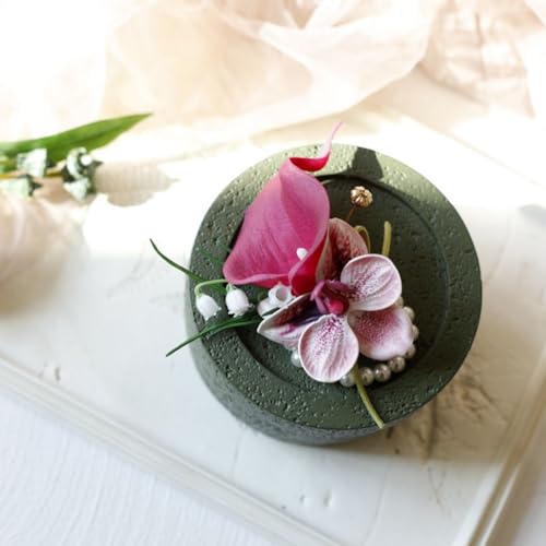 MAFELOE 2 Pieces Corsage and Boutonniere Set, Artificial Calla Lily& Orchid Flowers Accessories Decorations for Wedding Pr...