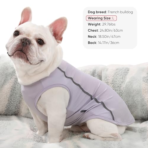 3Pack Sunblock Dog Shirt Breathable Reflective Dog T-Shirt Lightweight Sun Protection Sleeveless Dog T Shirts for Small Me...