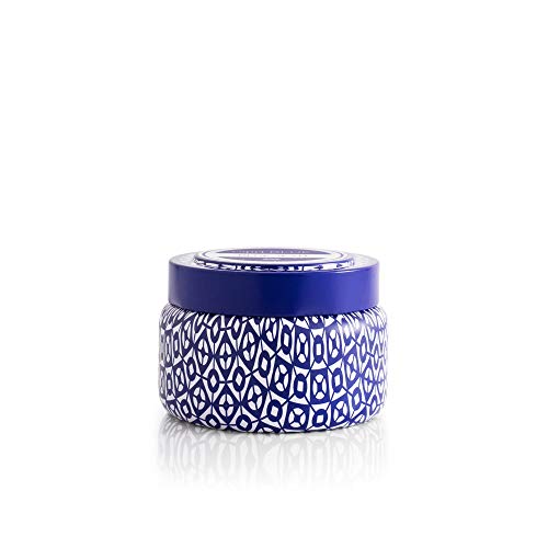 Capri Blue Printed Travel Tin Jar Candle - Luxury Tropical Scented Candles for Home - Long Lasting Soy Wax Blend - Decorat...