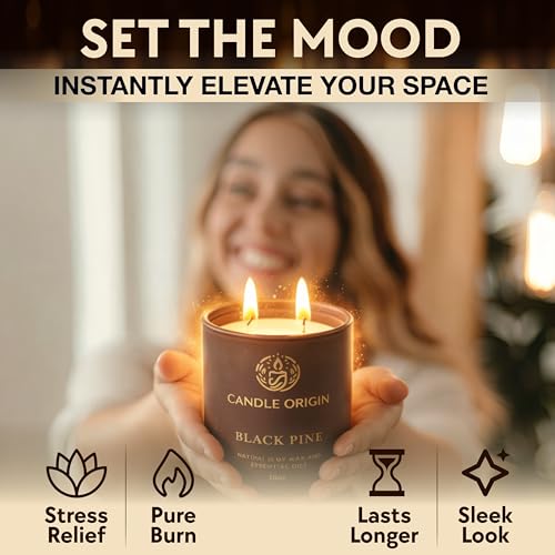 Candle Variety Pack - 3×10 oz Scented Candles Premium Gift Set for Men - Aromatherapy Candles for Him - Natural Soy Wax - ...