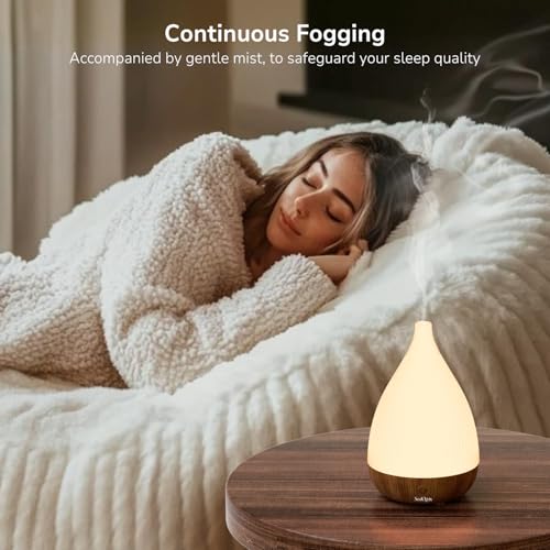 SOULORIGIN Ultrasonic Essential Oil Diffuser, Home Fragrance Aroma Diffuser with Auto Shut-Off, 8-Color Night Light & Ultr...