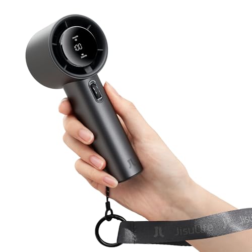 JISULIFE Handheld Fan Pro Series - Extreme Cooling Output: 1-100 Speed Scroll Wheel, Metal Body, Digital Display, 1.5H Fas...
