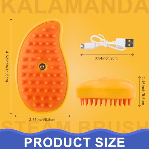 Cat Steam Brush, 3 in 1 Dog Steamy Brush Cleanser, Silicone Massage Grooming Comb, Pet Hair Cleaning Misting Comb for Cats...