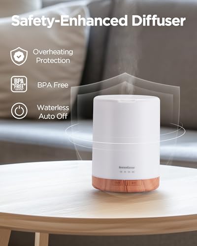 InnoGear 300ML Essential Oil Diffuser, Premium 5-in-1 Ultrasonic Aromatherapy Diffusers Mother's Gift Scent Humidifier Aro...