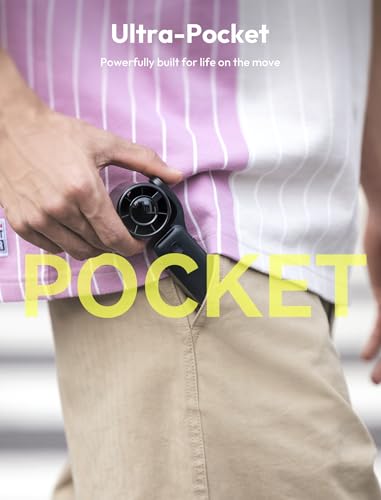 Aecooly Ultra-Pocket Portable Handheld Turbo Fan, 5 Gear AirGimbal Jet Force Airflow, Up to 15 Working Hours, USB Recharge...
