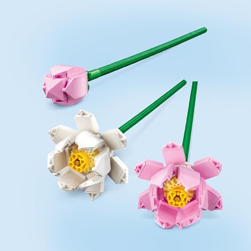LEGO Lotus Flower - Building Toy for Kids, Girls & Boys, Ages 8+ - Artificial Lotus Flowers for Home Decor & Display - Cre...