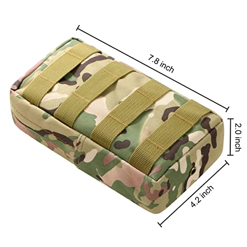 Gogoku 3 Pack Molle Pouch Combo Water Bottle Pouch Holder Tactical Molle Pouches Compact Utility Waist Bag Pack