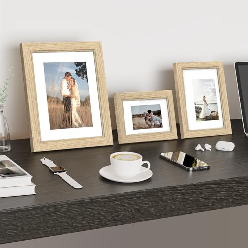 Povrgive Picture Frames, Made of Real Glass and Wooden Frame, Gallery Photo Frames Set of 10 for Collage Wall Decor, Multi...