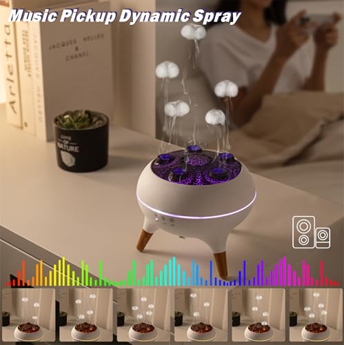 AChoice4U Essential Oil Diffuser 250ML Dancing Jellyfish Aromatherapy Diffuser Humidifier with 7 Colors LED Lights,Remote ...
