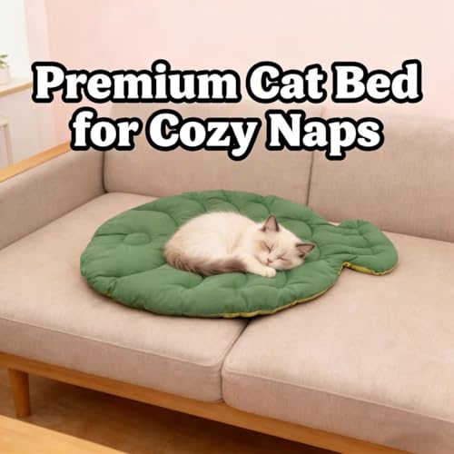 Zabplox Cooling Cat Bed, Breathable Summer Mat for Kittens & Cats, Machine-Washable Cushion Calming Bed for Persian, Siame...