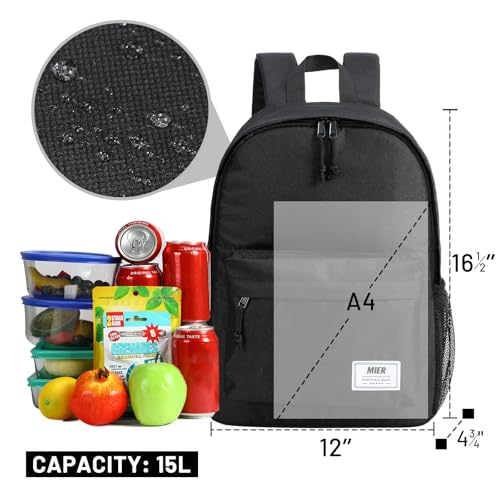 MIER Insulated Backpack Cooler Small Leakproof Lightweight Cute for Women Men to Work, Picnics, Camping, Park Day Trips, 15 L