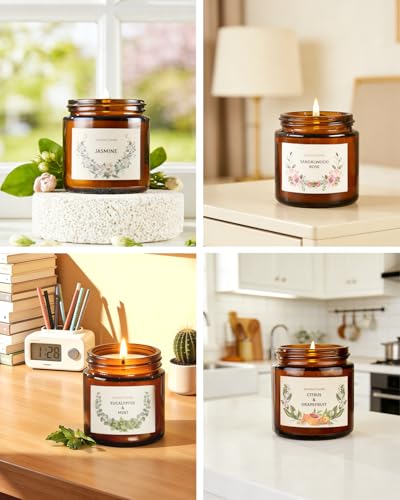 Scented Candles Set for Women Gifts, Soy Wax Candle 10 Pack, Long Lasting Aromatherapy Candles for Home, Birthday, Mother’...