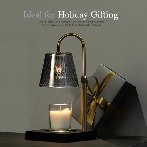 promihills Candle Warmer Lamp with Timer (2H/4H/8H), Adjustable Height Dimmable Wax Melting Lamp for Jar Candles, Electric...