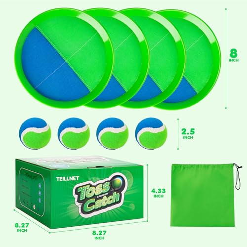 Toss and Catch Ball Set Upgraded - Kids Toys Beach Toys Baseball Games - Sturdy & Water-Resistant Great for Outdoor Pool Y...