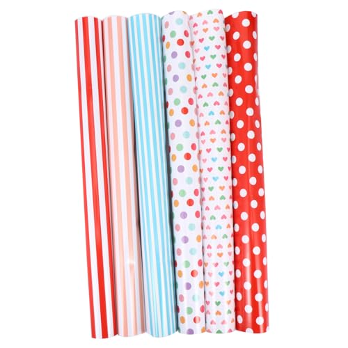 Healvian 6pcs Stylish Wrap Present Packing and Dots and Stripes for Birthdays Weddings and Special Occasions