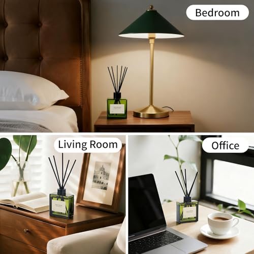 GAGINGOOLD Reed Diffuser, 4 oz Vanilla Cream Scent Diffuser with 7 Sticks, 90 Days Long Lasting Reed diffusers for Home, E...