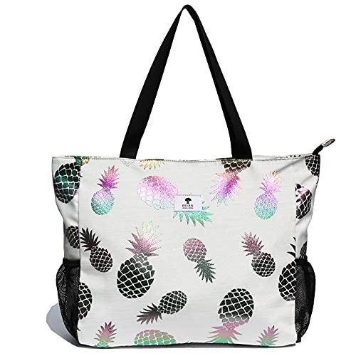 ESVAN Large Lightweight Water Resistant Beach Bag 20 Inch Womens Oversized Tote Bag for Gym, Beach, Travel, Pool, Yoga, Nurse