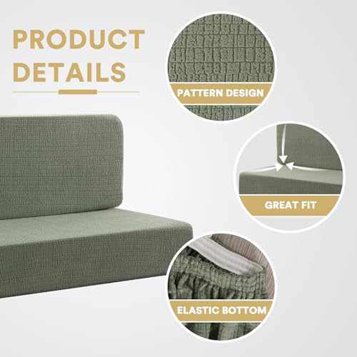 H.VERSAILTEX 100% Waterproof RV Dinette Cushion Covers Stretch Camper Cushion Slipcovers Anti-Slip Washable Seat Covers fo...