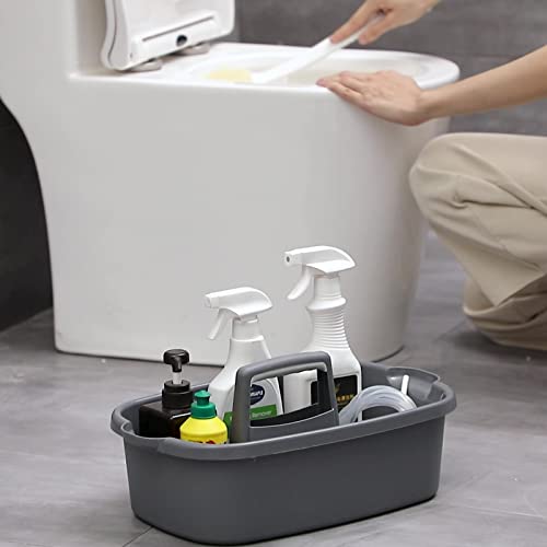 JiatuA Large Cleaning Supplies Caddy Portable Shower Basket Supply Organizer with Handle Plastic Bucket Tool Storage for B...