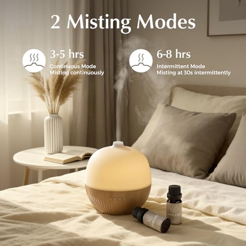 ARVIDSSON Essential Oil Diffuser, 100ml Small Aromatherapy Diffuser with Mood Light, Ultrasonic Oil Diffusers for Home, Mi...