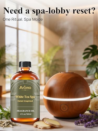 White Tea Spa — A Hotel-Inspired Diffuser Oil, Hotel Diffuser Oil for Diffuser for Home Fragrance Oil for Ultrasonic and W...