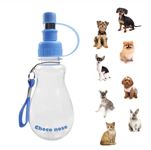 Choco Nose Patented Portable No-Drip Travel Water Bottle/Feeder for Dogs/Puppies/Cats/Rabbits and Other Small Sized Animal...